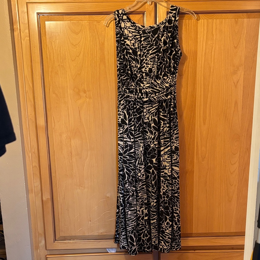 Perceptions Black and Cream Maxi Dress